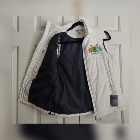 Port Authority Puffer Vest White M Hiram Walker - Picture 3 of 11